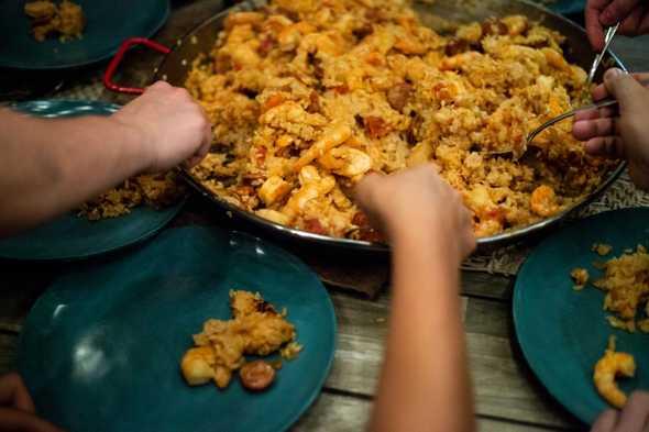 paella served