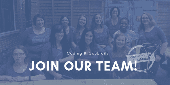 Join Coding & Cocktials Leadership team banner