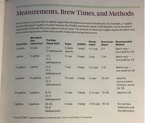 brew table from The Big Book of Kombucha